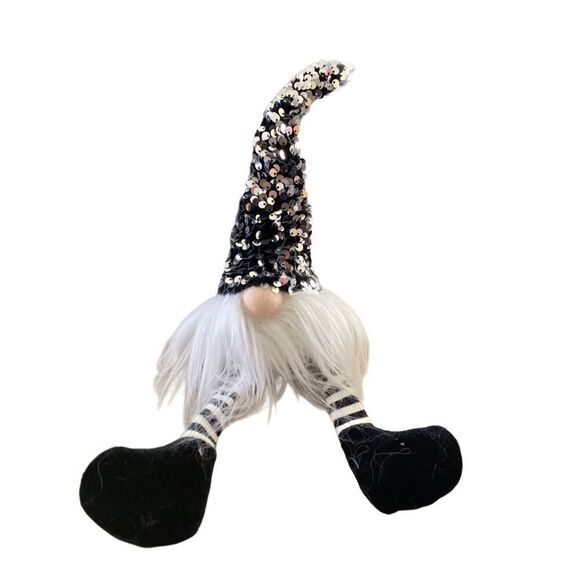 Light Up Plush Gnome Sequin Cap Striped Home Decoration Decor - Picture 7 of 9